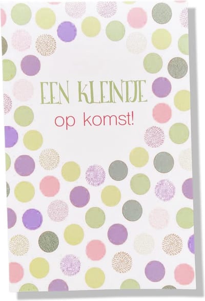 Een Kleintje op Komst! - Luxe In Verwachting wenskaart - 12x17cm - Gevouwen wenskaart met envelop