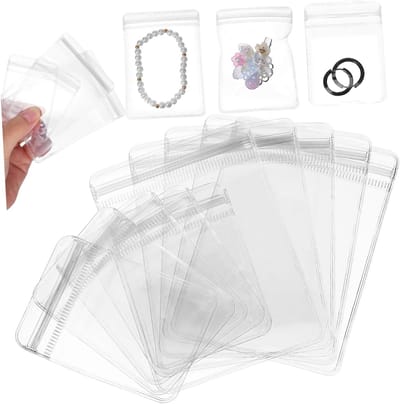 Opbergzakjes - Sieraden Tasjes - Kleine Spullen Sorteren - Druksluiting - Twee Maten - Transparant