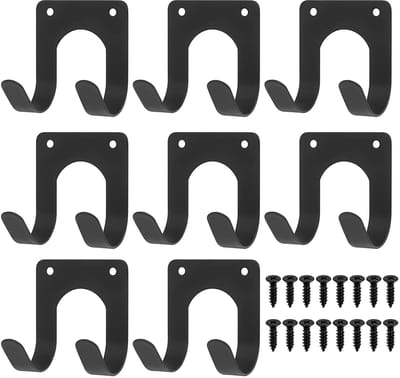 Dailygoods- Wandhaken Heavy Duty - Ophanghaken - Schroefhaken - Garage Haken - Tuin Gereedschap Houder - Hoogwaardige Staal - Dubbele Klauw Design - Haakjes