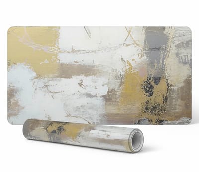Vinyl bureauonderlegger met stijlvolle abstracte textuurprint 90x45 cm