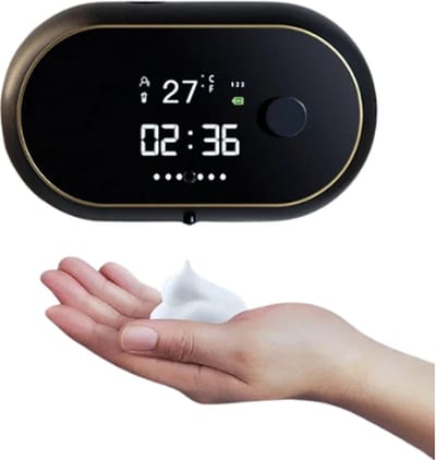 Tumex - Automatische Zeepdispenser - Zeepdispenser met Sensor - 3 Uitvoerstanden - 450ml Capaciteit - Oplaadbaar - Waterdicht - Zwart
