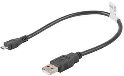 Lanberg Mini Am Bm5P Usb-Kabel Voor Canon Eos, Ferriet, 1,8 M, Duurzaam, Zwart