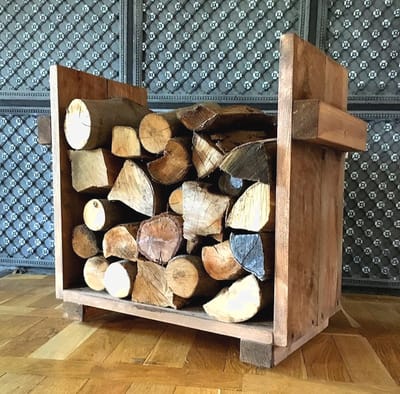 Haardhoutrek Bruin - Antiek Standaard voor Haardhout