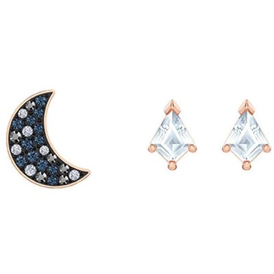 Swarovski Symbolic Mysterieuze Maan Donkere Kleurovergang Symbolica Imitatie Kristal Oorbellen Damesoorbellen 5494353 Box (Random Color) white