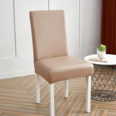 Waterdichte stoelhoes Pu elastische algemene leren stoelhoes woonkamer hotel eettafel stoelkussenhoes 1 /2 /4 /6 stuks 1pcs gray