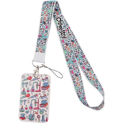 Chemie Vak Pas Lanyard Id Badge Houder Sleutelhanger Kaart Pas Gym Mobiele Badgehouder Studenten Accessoires Cadeaus