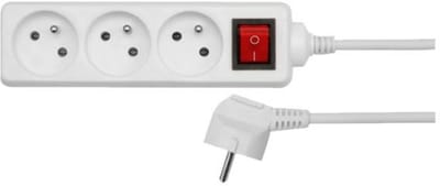 Awtools Serie - Drievoudige Stopcontact - 5m - Geaarde - Met Schakelaar