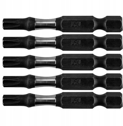 5x 50 mm Torx T27 slagbit S2 staal 1/4" bitset