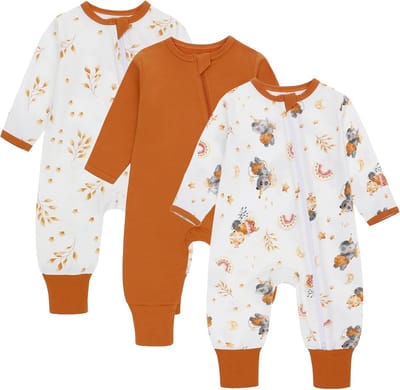 Zomerslaapzak met voeten en mouwen voor baby's 0.5 TOG 100% katoen Ademend voor Jongens en Meisjes 9-12 maanden