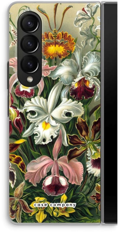 Case Company® - Hoesje geschikt voor Samsung Galaxy Z Fold4 hoesje - Haeckel Orchidae - Soft Cover Telefoonhoesje - Bescherming aan alle Kanten en Schermrand
