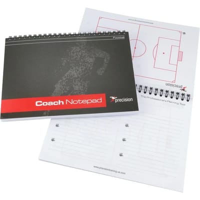 Precision Notitieblok Pro-coach Voetbal A5 Papier Zwart 6 Stuks