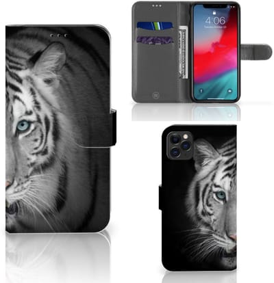 Apple iPhone 11 Pro Max Telefoonhoesje met Pasjes Tijger