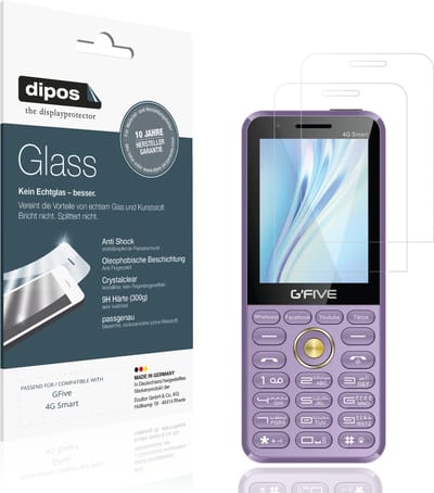 dipos – 2x Pantserfolie geschikt voor GFive 4G Smart | 9H Screenprotector
