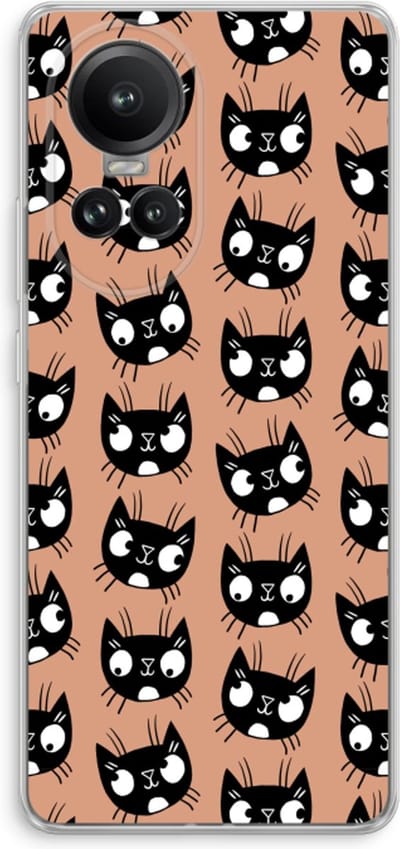 Case Company® - Hoesje geschikt voor Oppo Reno 10 Pro hoesje - Kat - Soft Cover Telefoonhoesje - Bescherming aan alle Kanten en Schermrand