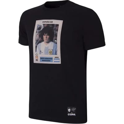 COPA - Maradona Argentinië Football Sticker T-Shirt - Heren - Zwart - S