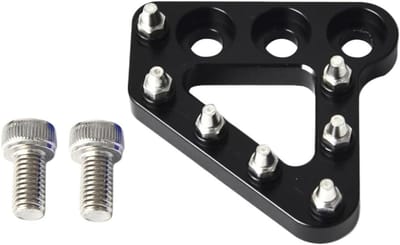 Achterrem Pedaal - Remvoet Tip - Motorrijden - CNC Aluminium - One Size - Zwart