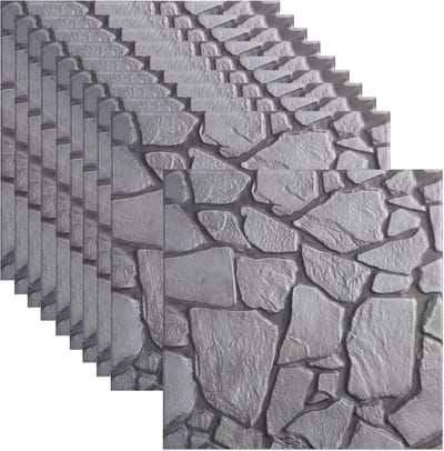 Pack of 10 3D Wall Panels Decorative Brick Wallpaper 12"x12" Brick Effect Wall Panels Self Adhesive Brick Effect - ShopVlot