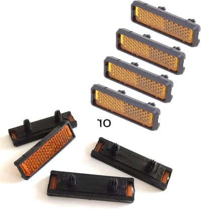 Set van 4 reflectoren voor fiets pedalen - Veiligheid bij nachtelijk fietsen, reflecterend accessoire voor kaarten maken en babyprojecten