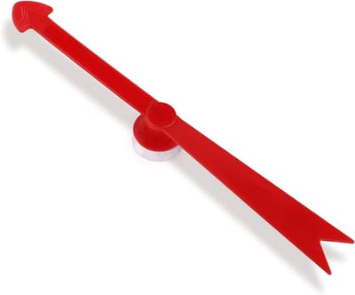 Pijl Spinner voor Klaslokaal - Educatief Lesmateriaal voor Spelactiviteiten - Grote Spinner met Zuignap - Geschikt voor Thuisonderwijs - Rood