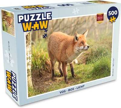 Puzzel Vos - Bos - Licht - Legpuzzel - Puzzel 500 stukjes