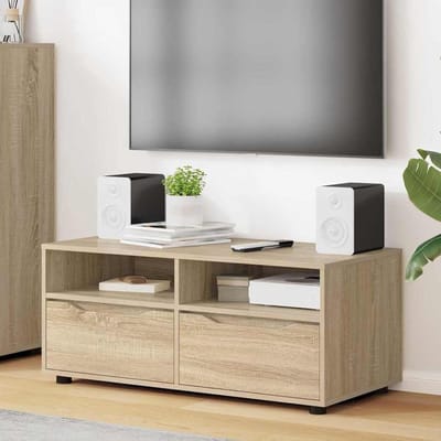 Tv-kast - Televisiekast tv-meubel - Woonkamer organiseren - Met lade en planken - 100 x 48 x 43 cm - Sonoma-eiken