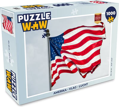 Puzzel Amerika - Vlag - Lucht - Legpuzzel - Puzzel 1000 stukjes volwassenen