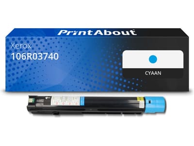 PrintAbout huismerk Toner 106R03740 Cyaan Extra hoge capaciteit Geschikt voor Xerox
