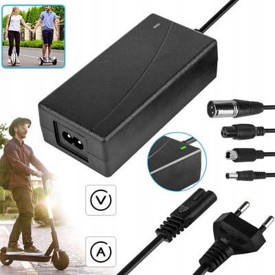 Opladers Voor Scooters - 42V 2A AC E-Scooter Laadkabel - Hoverboard Laadkabel - E-Scooter Oplader Voor Elektrische Fietsen Met 4 Aansluitingen Voor Hoverboards En Elektrische Scooters