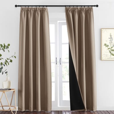 Dailygoods- Verduisteringsgordijnen 100% - Gordijnen Kant en Klaar 2 Stuks - 140x220cm - Isolerend - Zacht Polyester - Geschikt voor Woonkamer/Slaapkamer