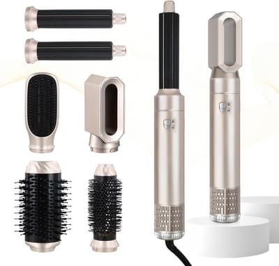 6-in-1 Haarstyler met hete lucht borstel - Krullen, Stylen en Drogen in één