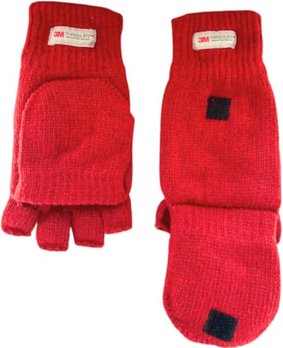 Vingerloze handschoenen / want - Dames handschoenen - Handschoenen zonder vingers - Thinsulate - Wol - Dames - Rood