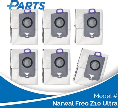 Narwal Freo Z10 Ultra Stofzakken (6 Stuks, Plus.Parts® alternatief voor CP-PJ-A00129-00-00)
