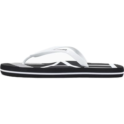 Emporio Armani EA7 Platte Instappers Kleurblok Strand Slippers 2.4cm Teenslippers Uniseks Schoenen Zwart Wit 7X000659AF22188MC001 44 white