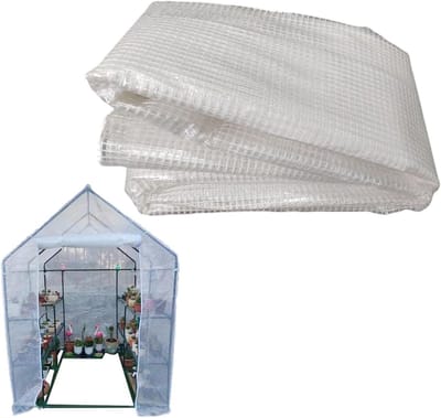 Broeikas afdekking - Kweekkas hoes - Planten beschermen - Weerbestendig PVC - 143x143x195 cm - Wit