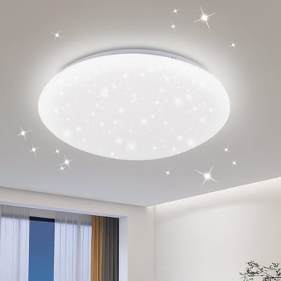 NETTLIFE LED Plafondlamp - wit - rond - 6000K Koel wit licht - keukenlamp - sterrenhemel kinderkamer lamp 25cm - 12W plafondverlichting - voor kinderkamer | woonkamer | hal