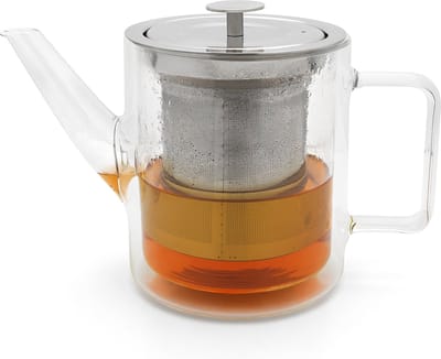 Bredemeijer - Theepot glas San Remo 1,0L dubbelwandig + theezeef