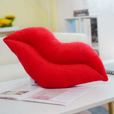 Rood Roze Lipvorm Kussen Zachte Gevulde Pluche Speelgoed Kussen Voor Bed Bank Kantoor Creatieve Knuffelkussens Voor Meisjes Cadeaus 53cm rood