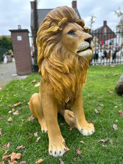 Goodyz- Jungledieren- Leeuw - zittende Leeuw - XXXXL - Originele kleur - 140cm Hoog