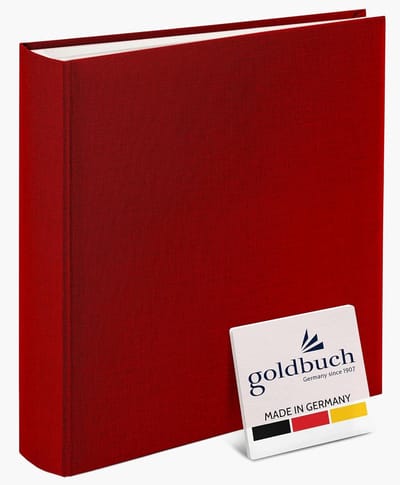 Linnen Fotoalbum met 100 Blanco Pagina's en Scheidingsbladen - Plakalbum voor 600 Foto's