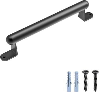 Zware 12 Inch Barn Door Trekhaak van Metaal voor Schuifdeuren, Poorten en Kasten, Inclusief Installatiemateriaal en Geschikt voor Garage en Trap