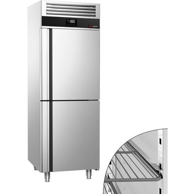 GGM Gastro Tiefkühlschrank Edelstahl PREMIUM - GN 2/1 - 700 Liter - mit 2 Halbtüren