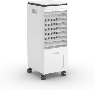 Luchtkoeler 7L met Luchtreiniging – Oscillerende Aircooler met Touchscreen en Wielen – Wit