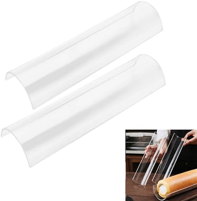 2-stuks Cakevorm voor cakerollen van acryl - U-vormige cakevorm van acryl - Gereedschap voor het maken van lange rollen - Bakgereedschap - Middelgroot - Gemakkelijk schoon te maken - Geschikt voor thuis- en professionele bakkers - Transparant