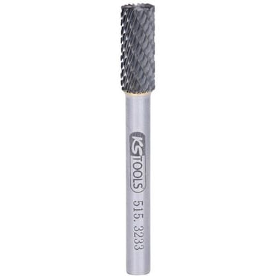 KS Tools 515.3233 Freesstift Hardmetaal Cilinder met kopvertanding Lengte 65 mm Afmeting, Ø 6 mm Werklengte 42 mm Schachtdiameter 6.0 mm