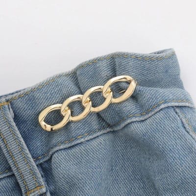 Eenvoudige afneembare broekclips Verstelbare taillegesp Nagelvrije metalen pinnen Knop voor meisjes Jeans Taillespanner