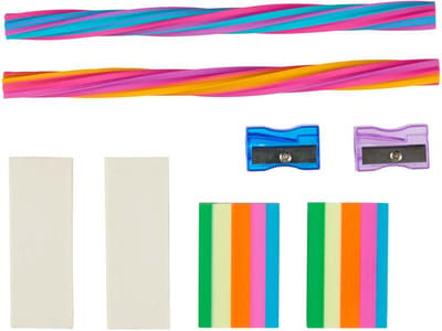 Eraser & sharpener set 8pc