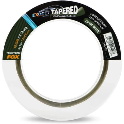 Fox Exocet Pro Tapered Leaders Lo-Vis Green - Maat : 12-30lb - 0.33-0.50mm