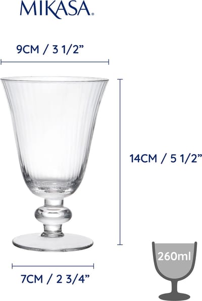 Mikasa - Wijnglazen - Salerno - Kristalglas - Set van 4 - 260ml