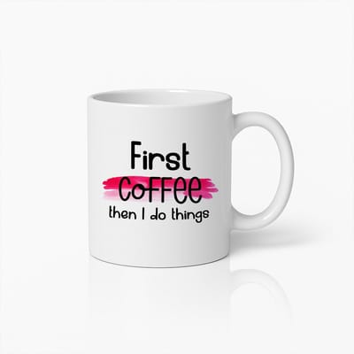 330ml Eerst Koffie Dan Doe Ik Dingen Mok – Grappig Motivatie Koffieliefhebber Cadeau – Perfect Voor Ochtendroutine