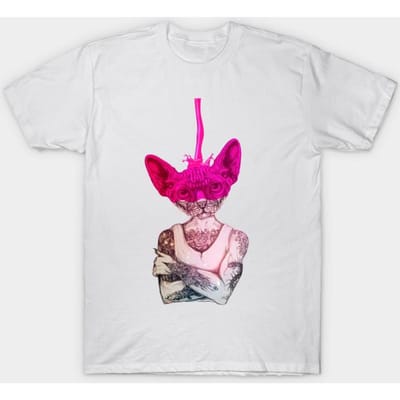 T-shirt Dames Sphynx Kleur Harajuku Print Kawaii T-shirt Zomer Korte Mouw Dames T-shirt Top Tee 4XL white